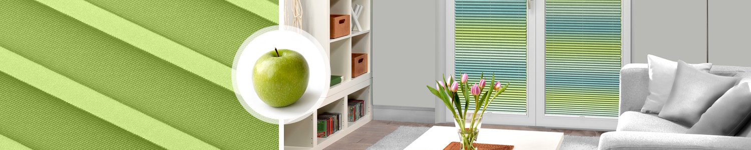 Grüne Plissees nach Mass